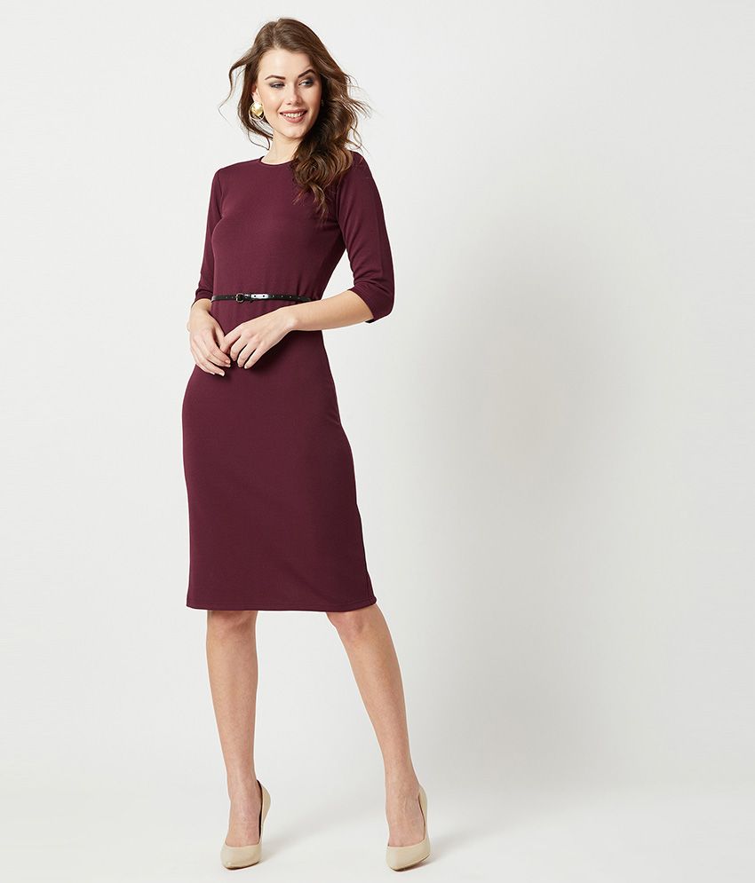 miss chase maroon dress