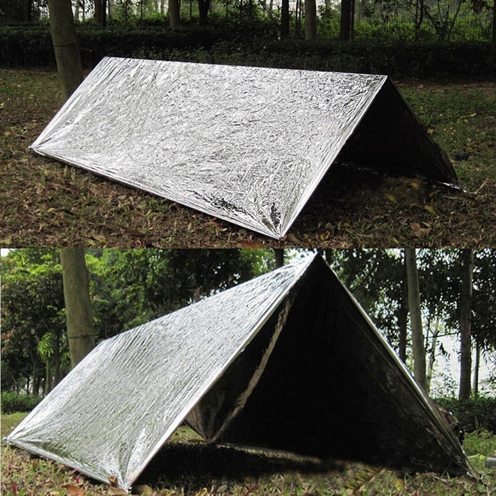 Outdoor Emergency Tent Blanket Sleeping Bag Survival Reflective Shelter