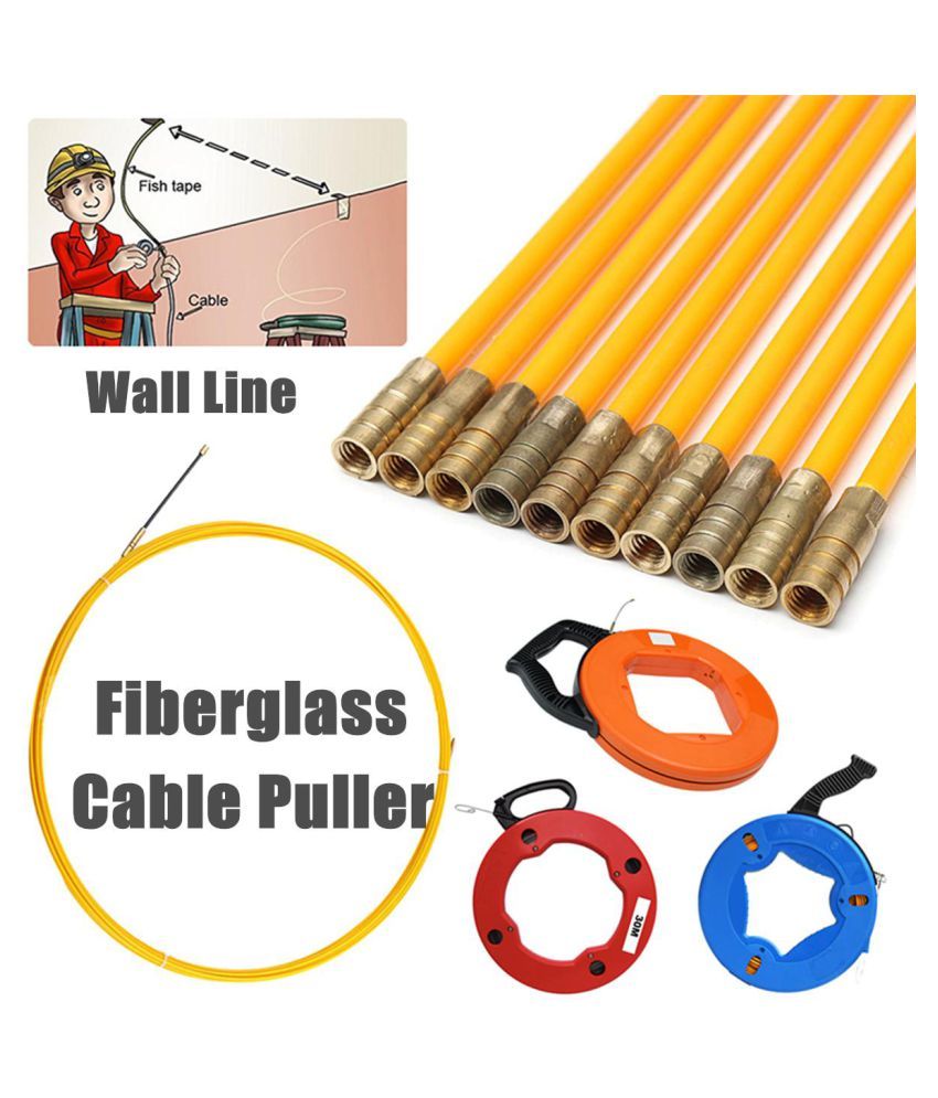 6mm Fish Tape Fiberglass Wire Cable 130M Fiberglass Cable Duct Rodder
