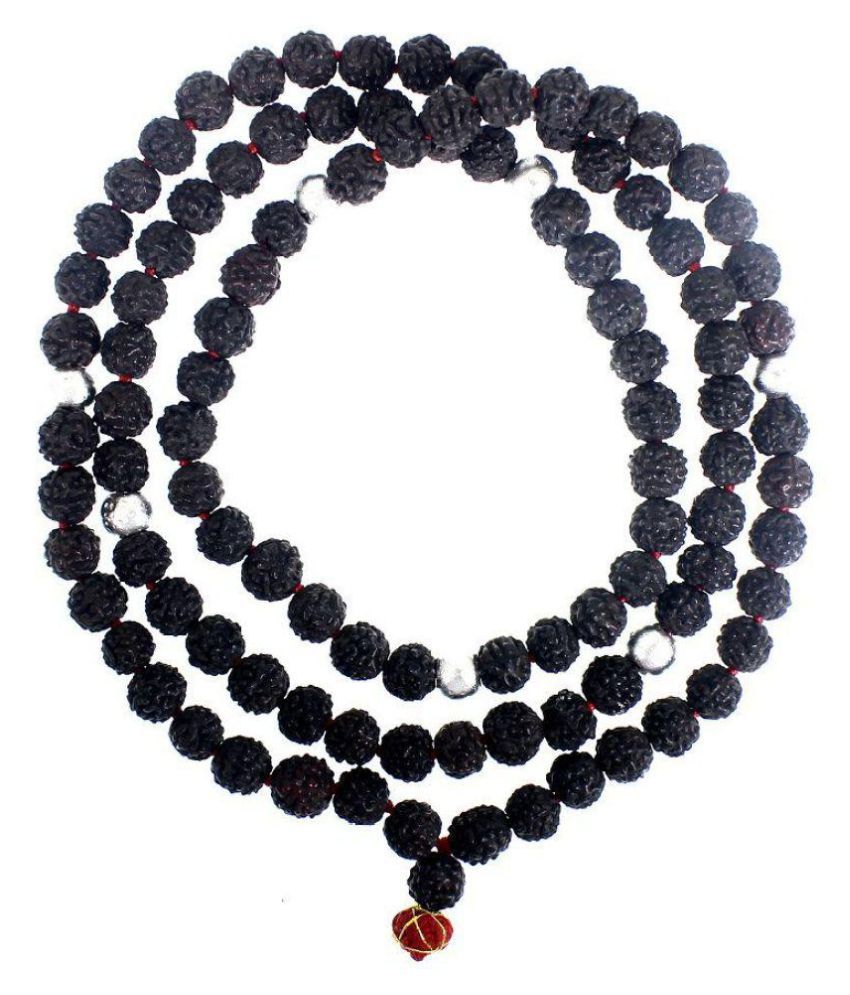     			Shivoham Black Rudraksa Mala With Parad Goli 5 Face Rudraksha