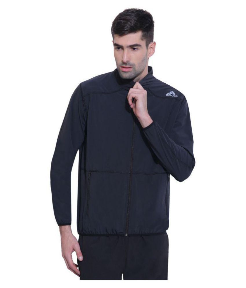 Adidas Black Polyester Terry Jacket 