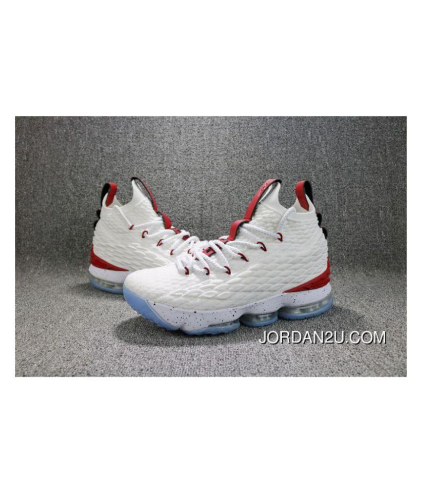 lebron 15 white and red