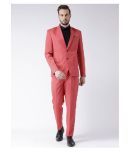 Hangup Peach Solid Formal 2 Piece Suits