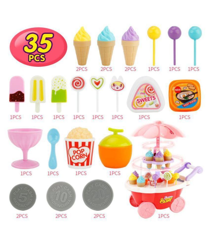 Bestie Toys Ice Cream Kitchen Play Cart Kitchen Set Toy With Lights And Music Buy Bestie Toys