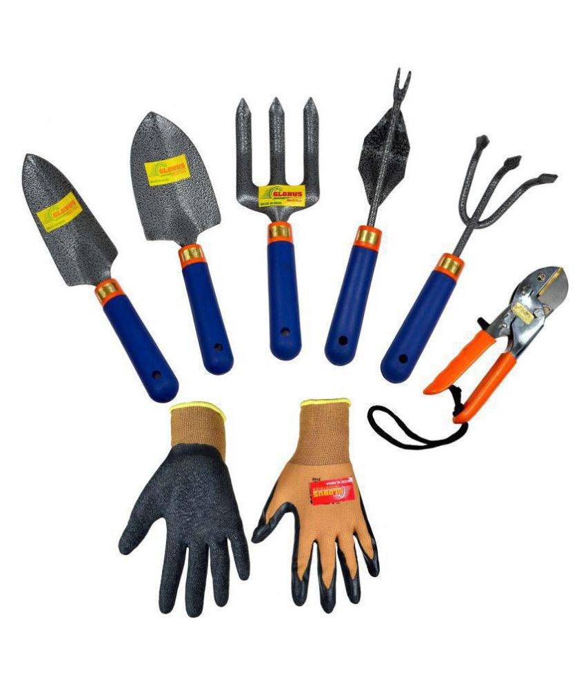     			Garden tool Set/5 PCS with 8" Orange Pruner and Working Gloves