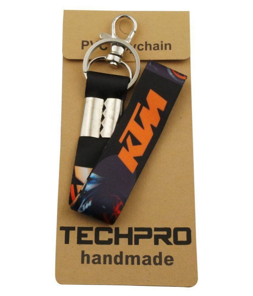 Techpro Fabric Locking Keychain with Doublesided KTM Ready to Race