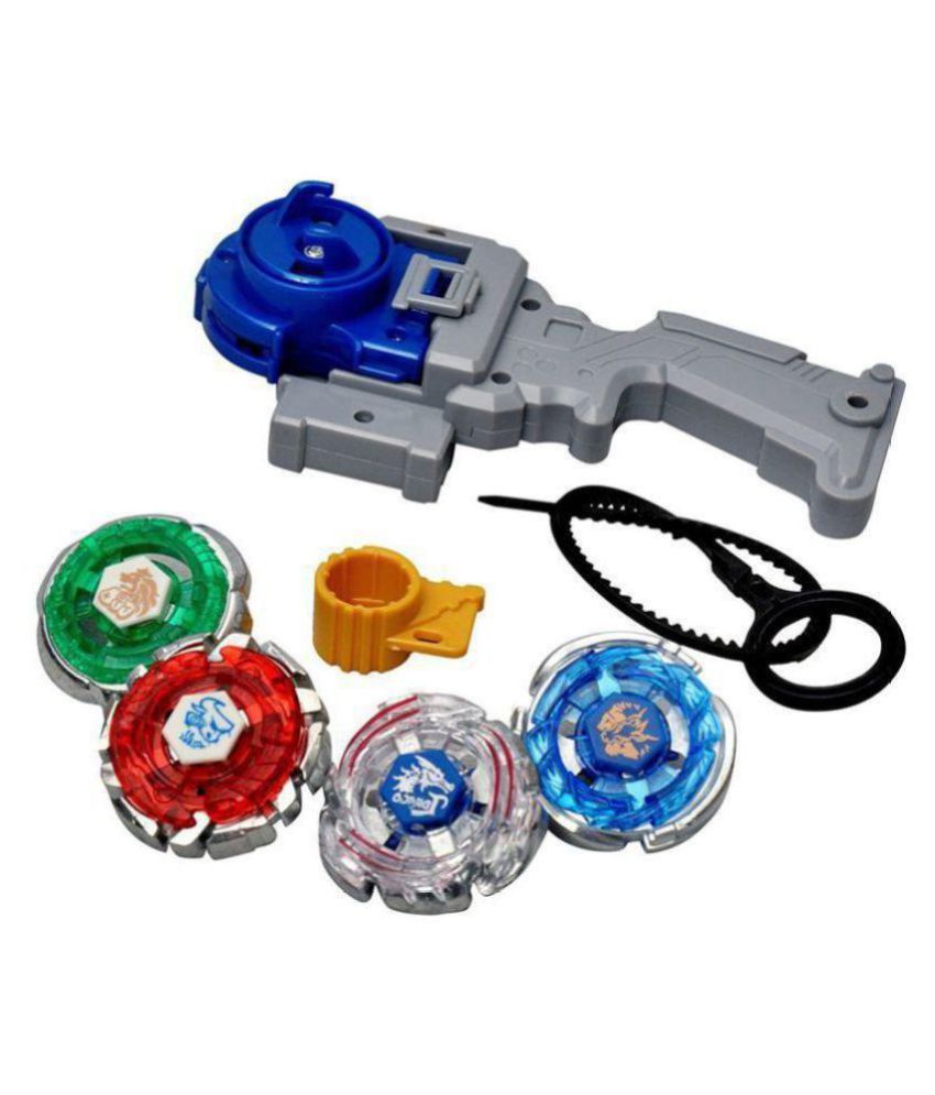 4 beyblade set with handle launcher