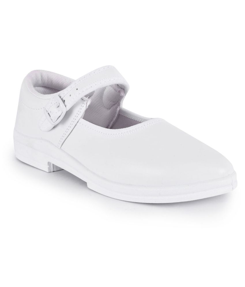     			Campus School Time White Shoes For Girls