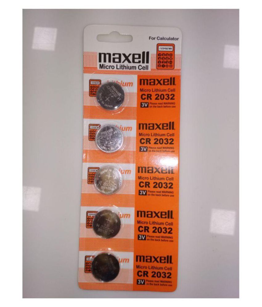 MAXELL MAXELL CR2032 3V Non Rechargeable Battery 5 Price in India Buy