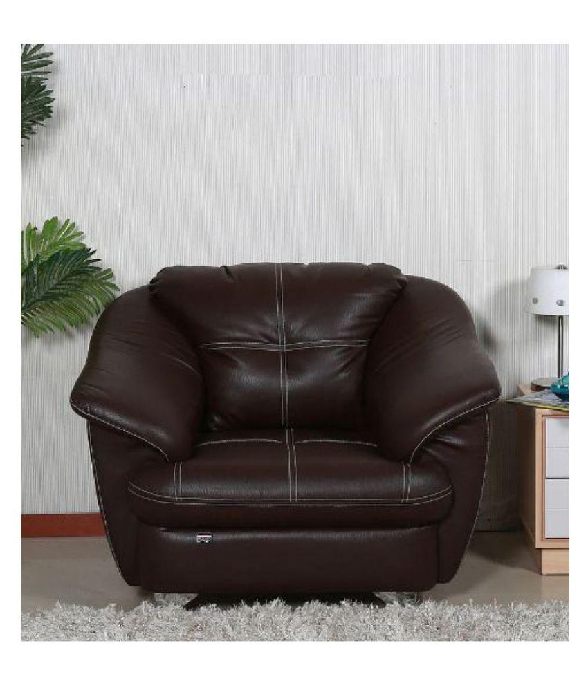 Royale One Seater Sofa In Brown Colour By Parin Buy Royale One