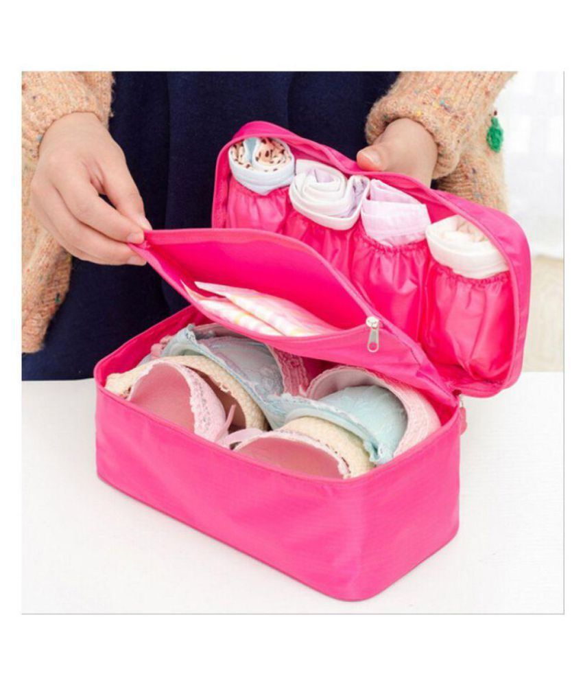 Kanha Pink Portable Bra Underwear Organizer Bag with Handle - Buy Kanha ...