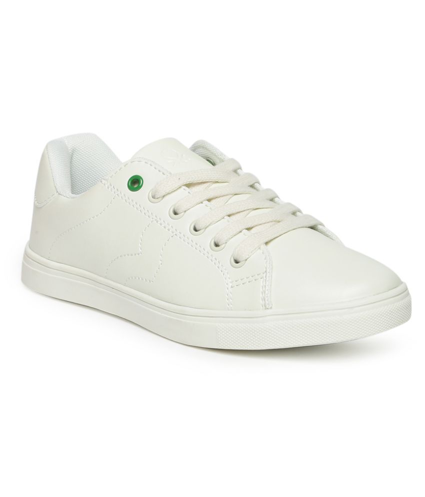 united benetton white shoes