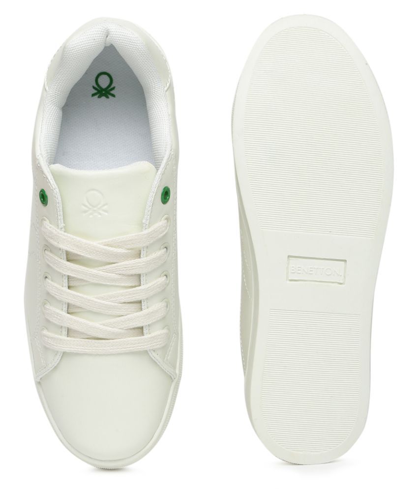 united benetton white shoes