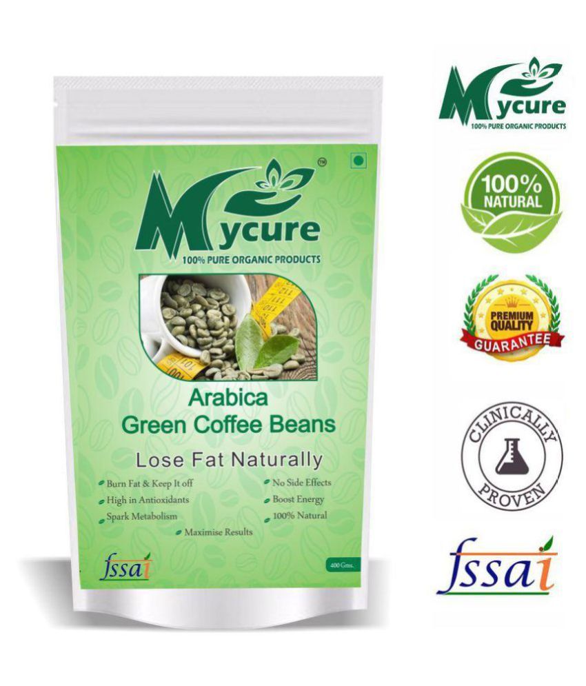 Mycure Organic Green Coffee Beans For Weight Loss 400 Gm Unfalvoured Multivitamins Capsule Buy 2659