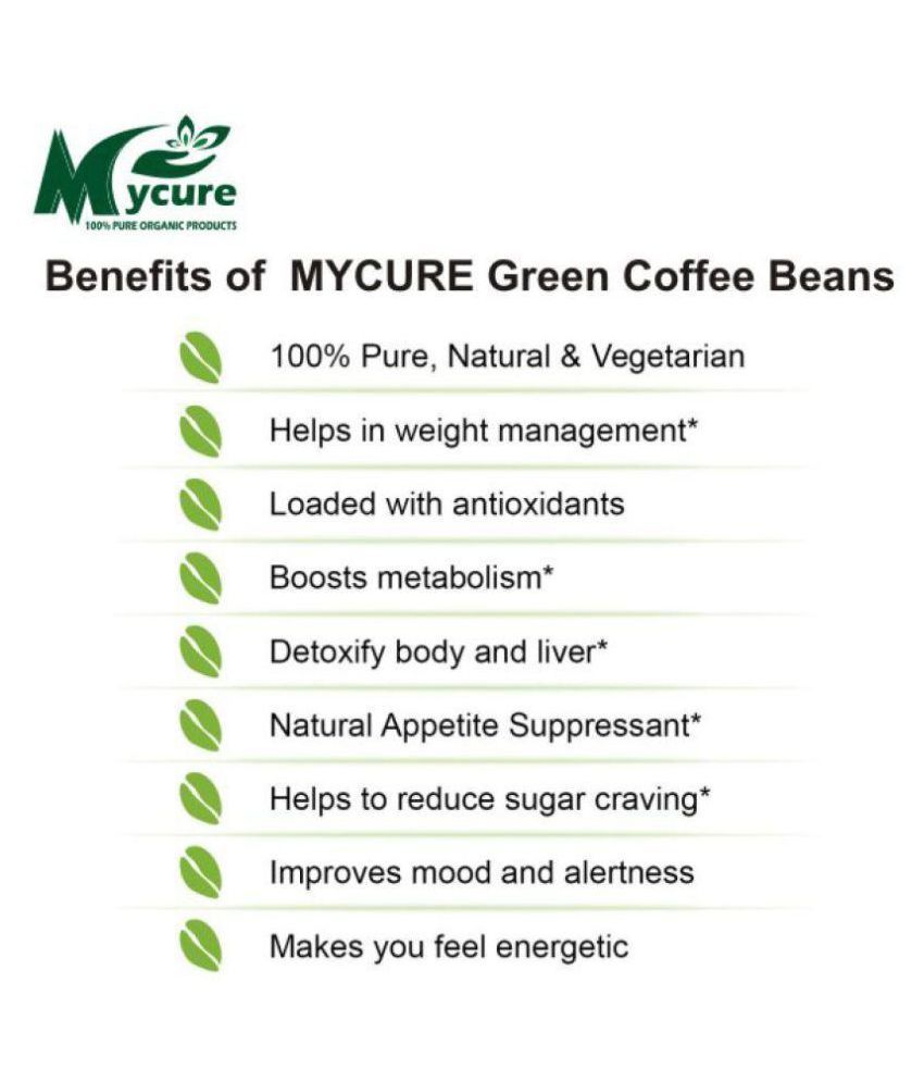 mycure Organic Green Coffee Beans For Weight Loss 400 gm Unfalvoured