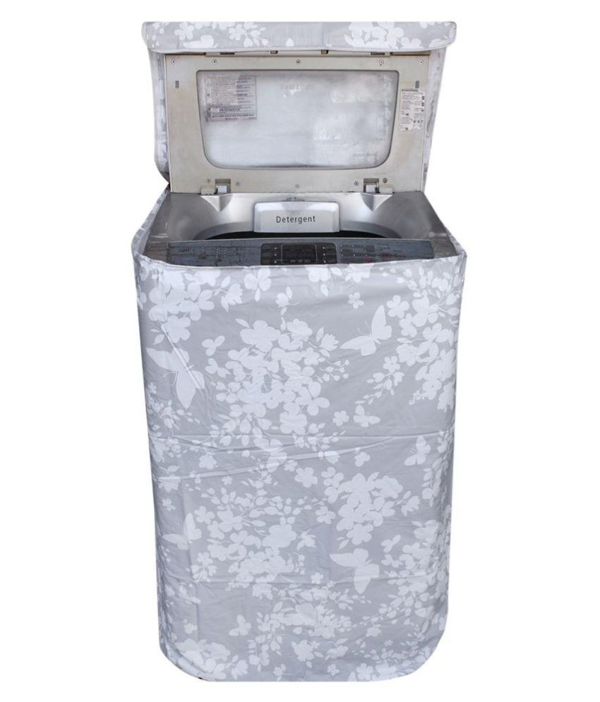 Khushi Creation Single PVC Gray Washing Machine Cover for Universal 7 kg...