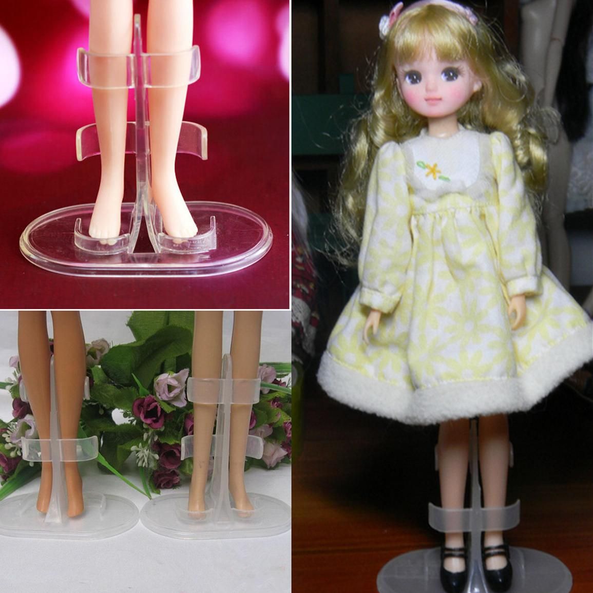 plastic barbie doll stands