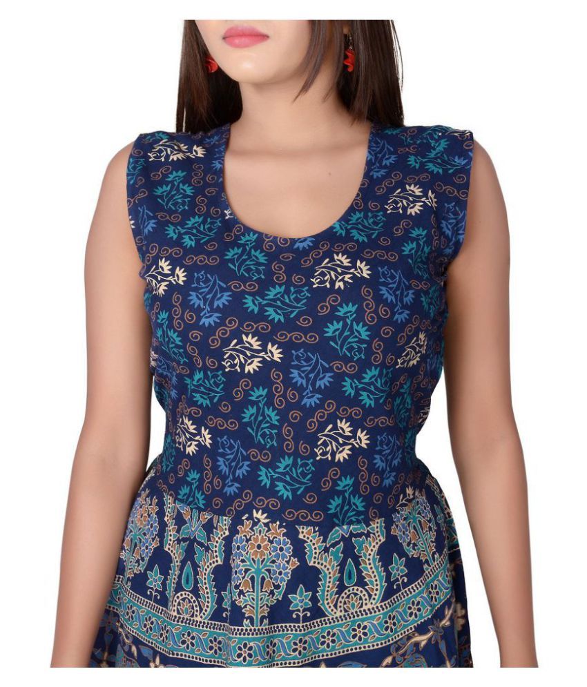 Uniqchoice Multi Color Cotton Gown - Buy Uniqchoice Multi Color Cotton Gown Online at Best 