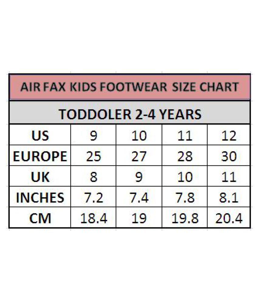Gola Size Chart Cm