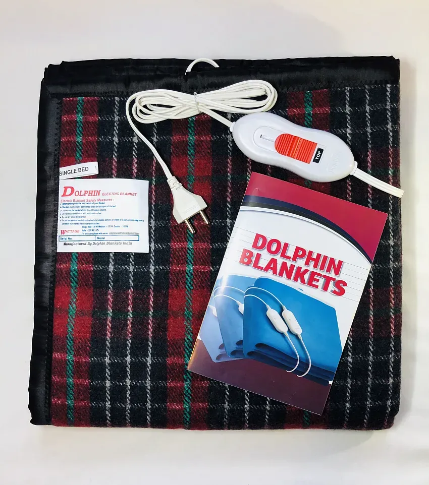Dolphin Electric Blanket Single Wool Blend Checks Blanket - Buy Dolphin  Electric Blanket Single Wool Blend Checks Blanket Online at Low Price -  Snapdeal