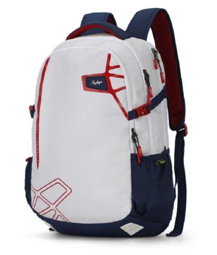 skybags white backpack