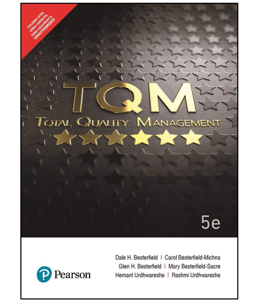     			Total Quality Management (TQM) 5e by Pearson