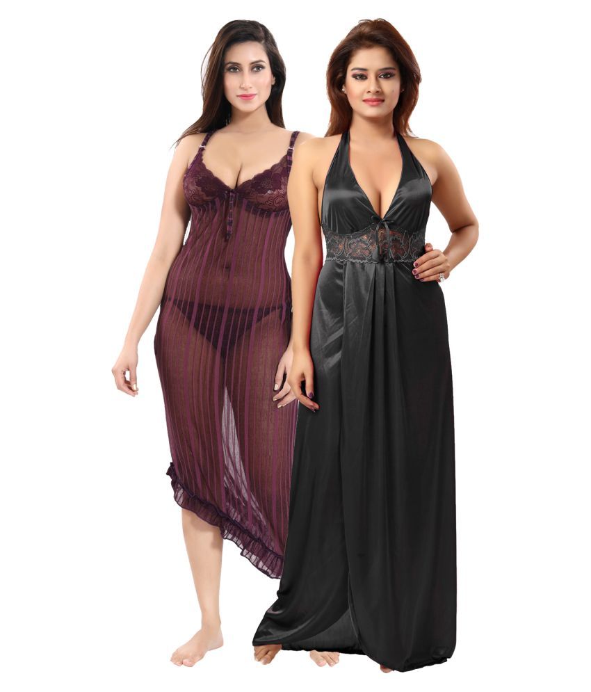 black net night dress