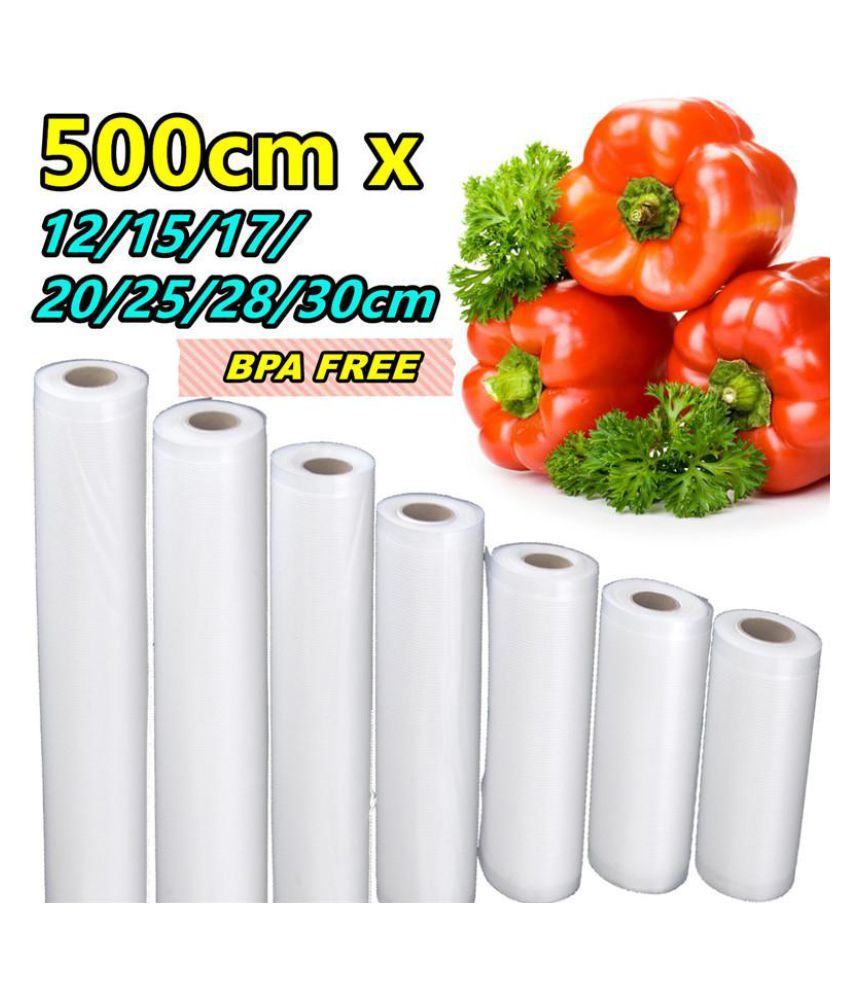 Aissimio Vacuum Food Sealer Bags Rolls Storage Freezer Food Saver Roll