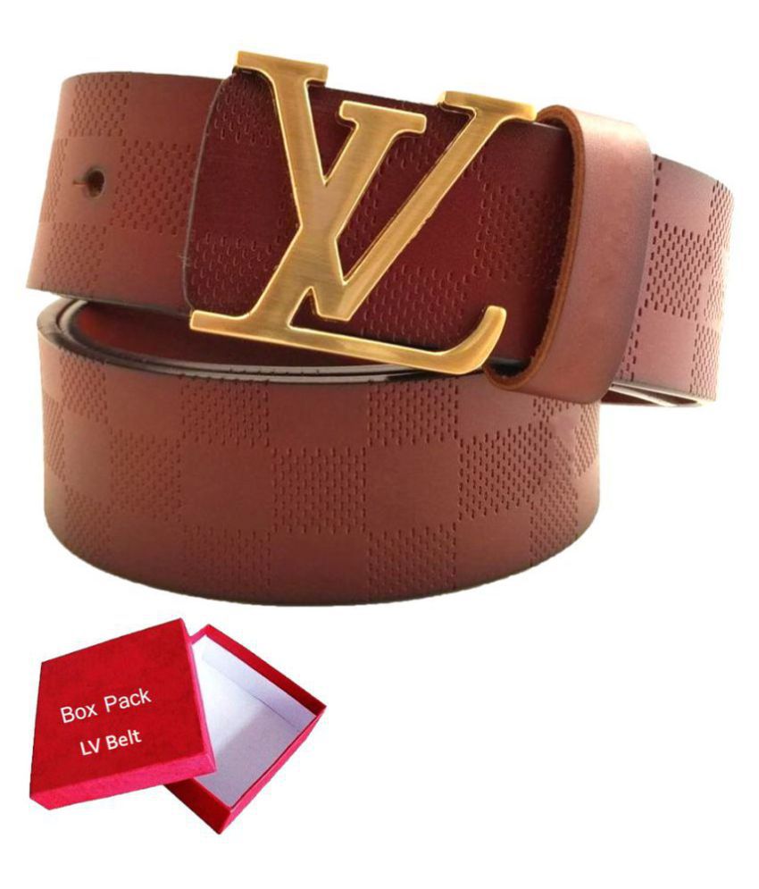 LV Belt Brown Leather Casual Belt: Buy Online at Low Price in India - Snapdeal