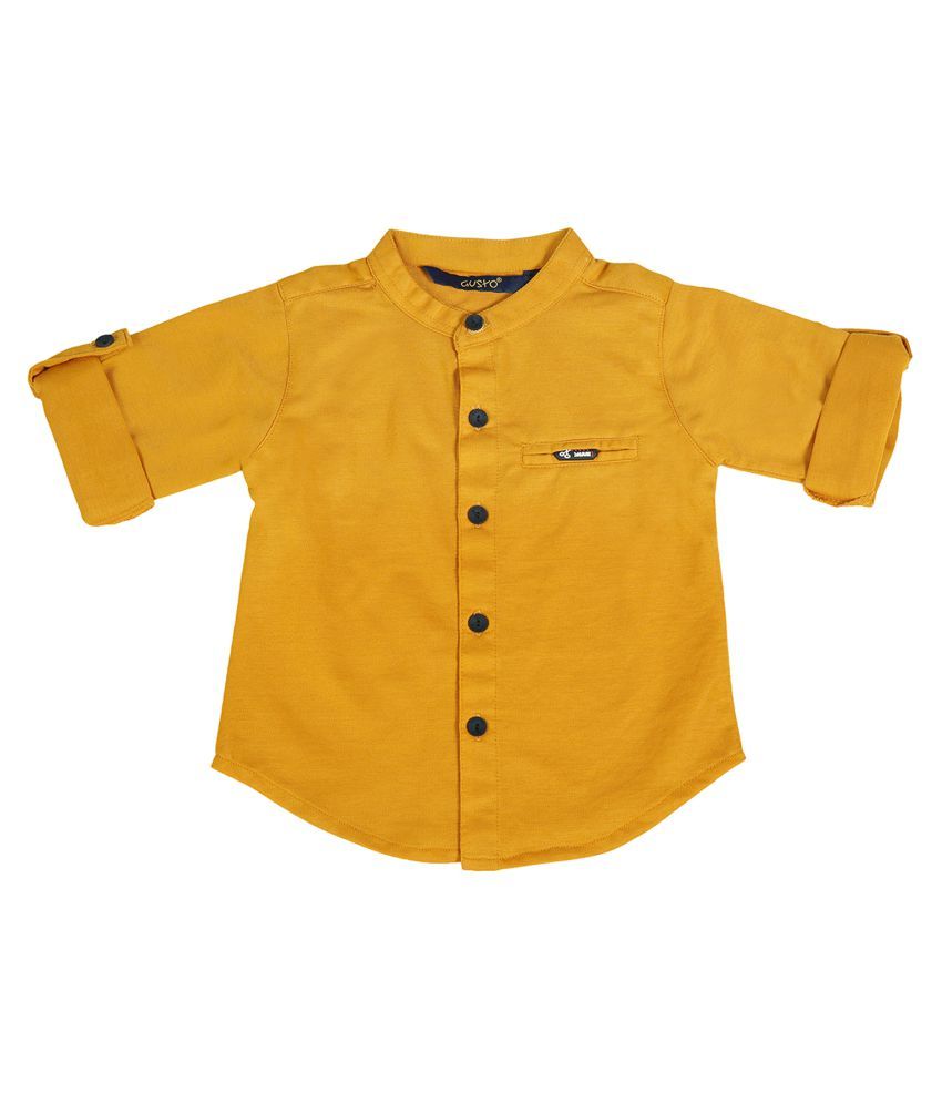 baby boy mustard yellow shirt