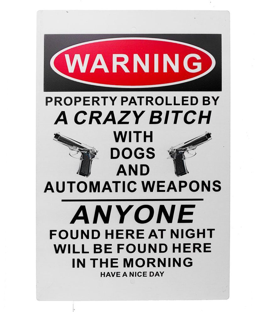 ANYONE FOUND HERE AT NIGHT WILL BE HERE IN THE MORNING Warning Decal