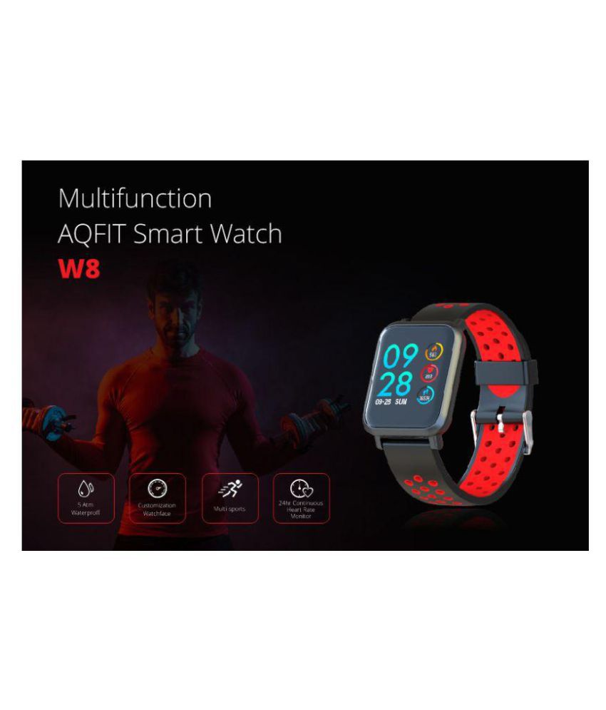 aqfit multifunction smart watch w8