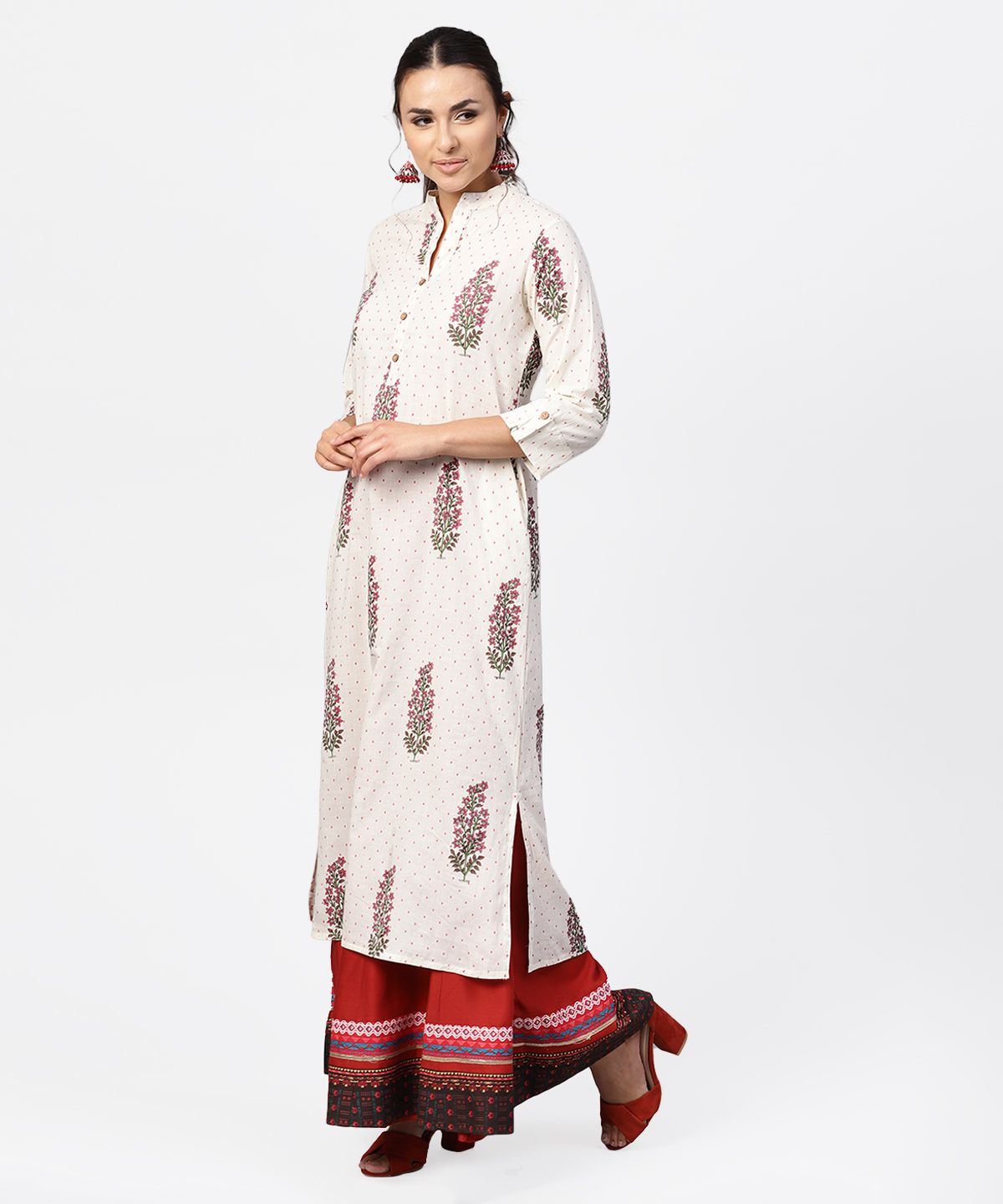 off white color kurti
