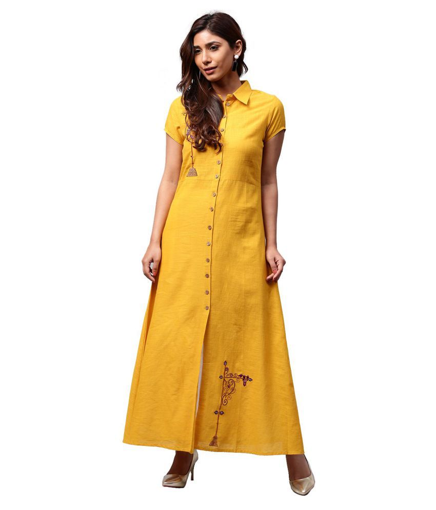 yellow festive kurti