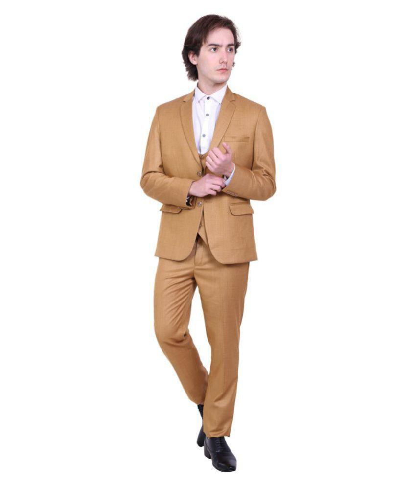 gold three piece suit