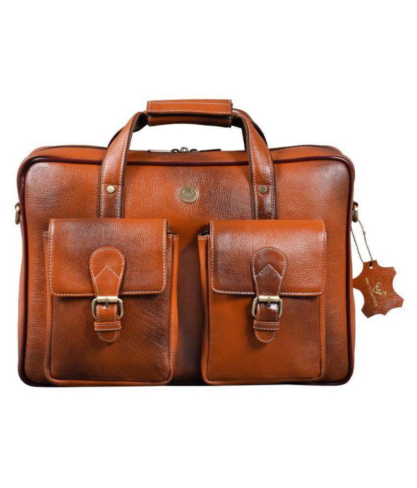 branded leather office bags