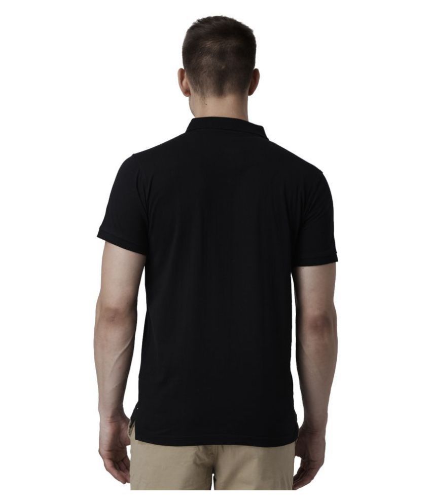 FIDO DIDO Black Slim Fit Polo T Shirt - Buy FIDO DIDO Black Slim Fit ...