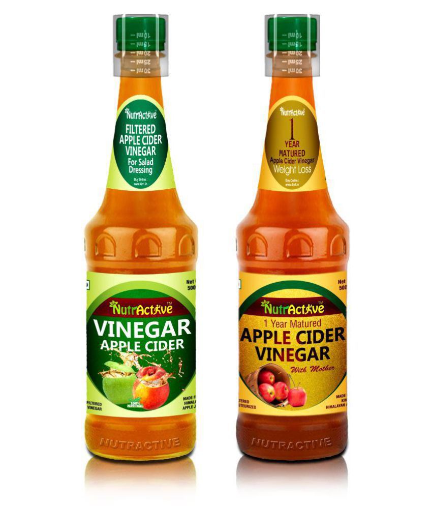     			NutrActive Filtered & 100% Natural Apple Cider Vinegar  And 1 Year Matured Apple Cider Vinegar 1000 ml Unflavoured Pack of 2