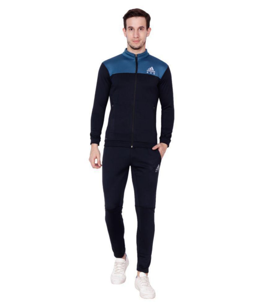 Adidas Navy Polyester Lycra Tracksuit - Buy Adidas Navy ...