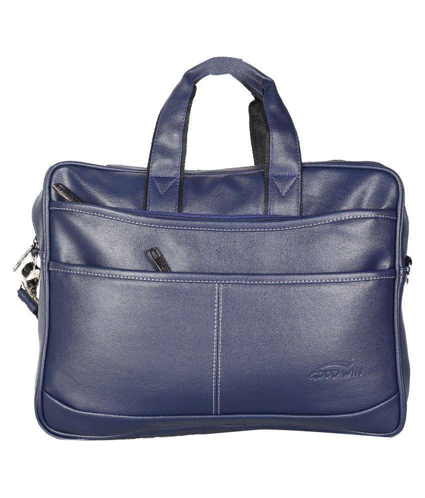     			Goodwin Blue P.U. Office Messenger Bag