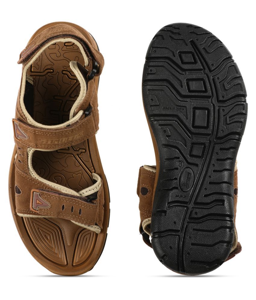 paragon men tan sandals