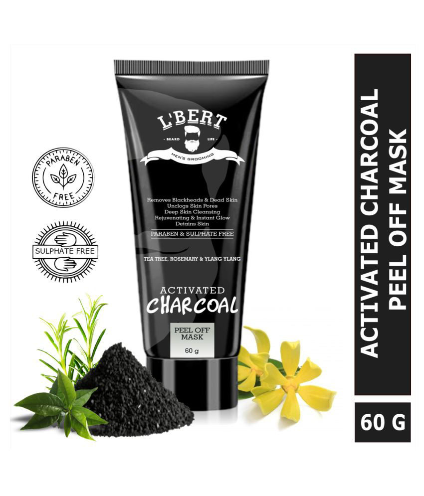 LBERT Activated Charcoal Peel Off - Blackhead Removal Face Mask 60 gm