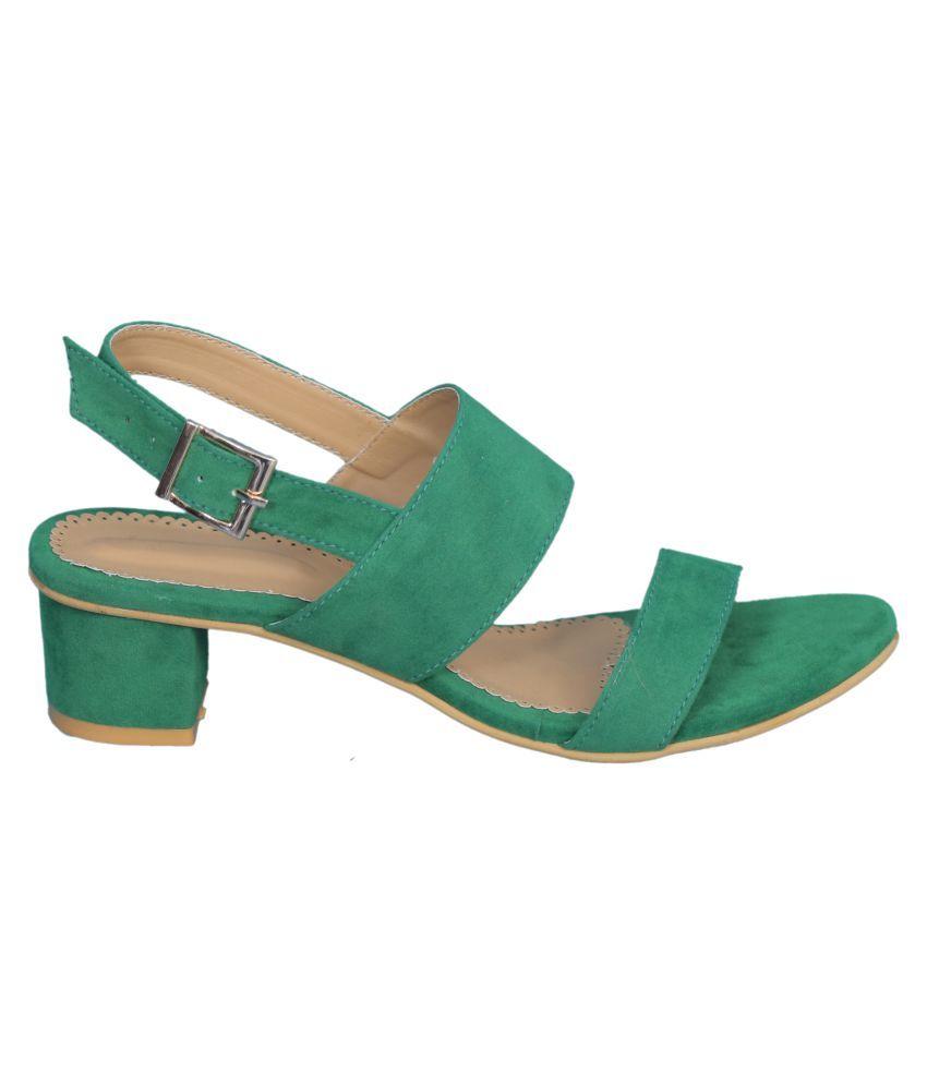lime green block heel shoes