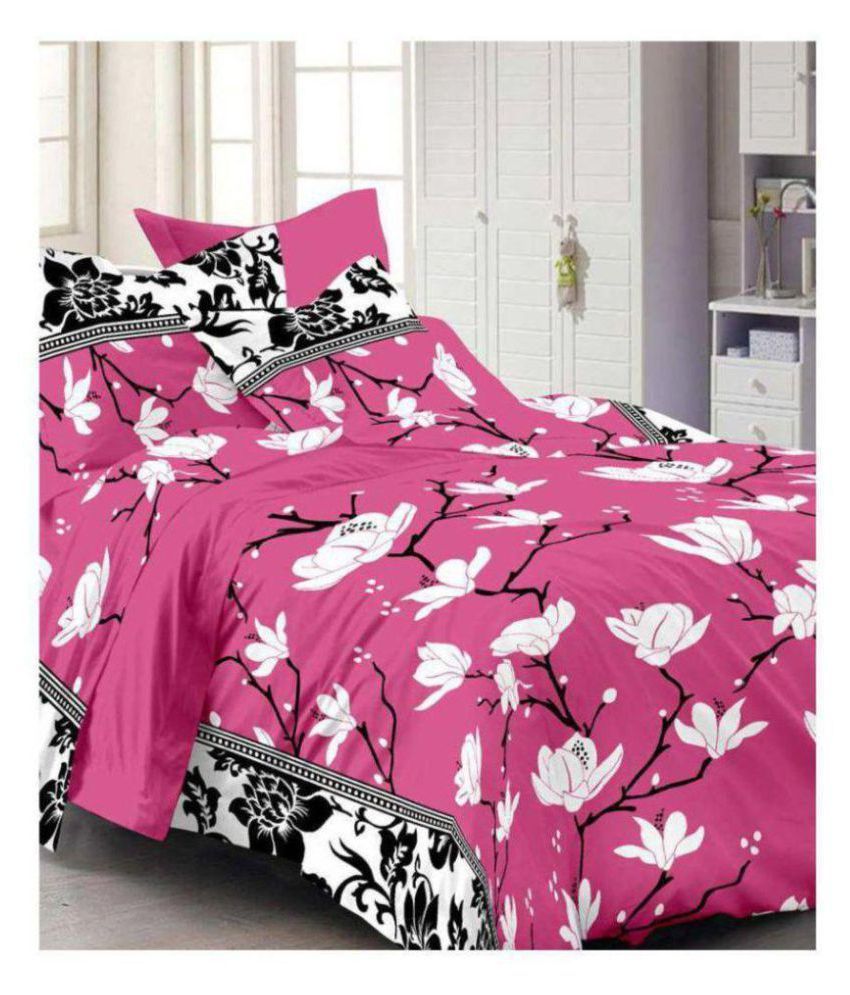 HOMESENSE Cotton Double Bedsheet with 2 Pillow Covers Buy HOMESENSE