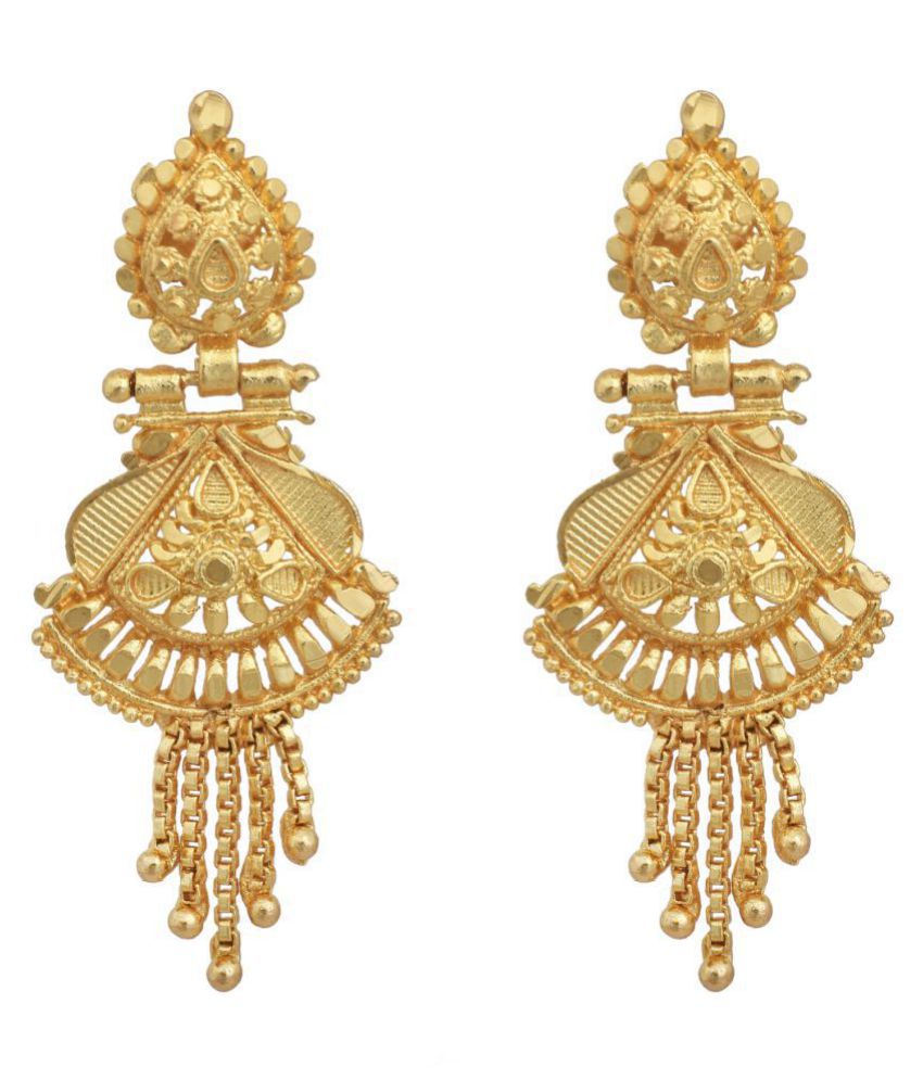 Memoir Gold plated Traditional Earrings Women Latest Stylish - Buy ...