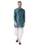 Deyann Green Silk Blend Dhoti Kurta Set