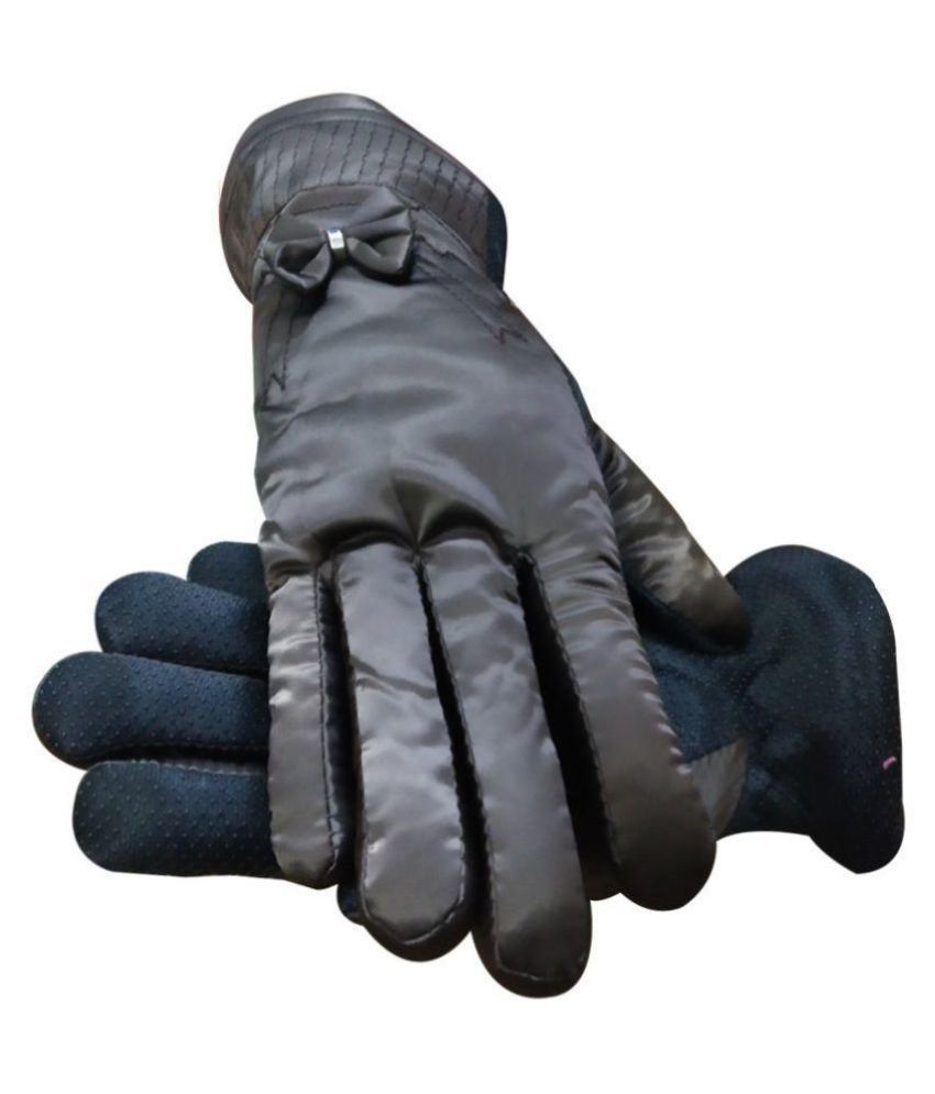 FANZI Black Bow Wollen Gloves for Winter Buy Online at Low Price in