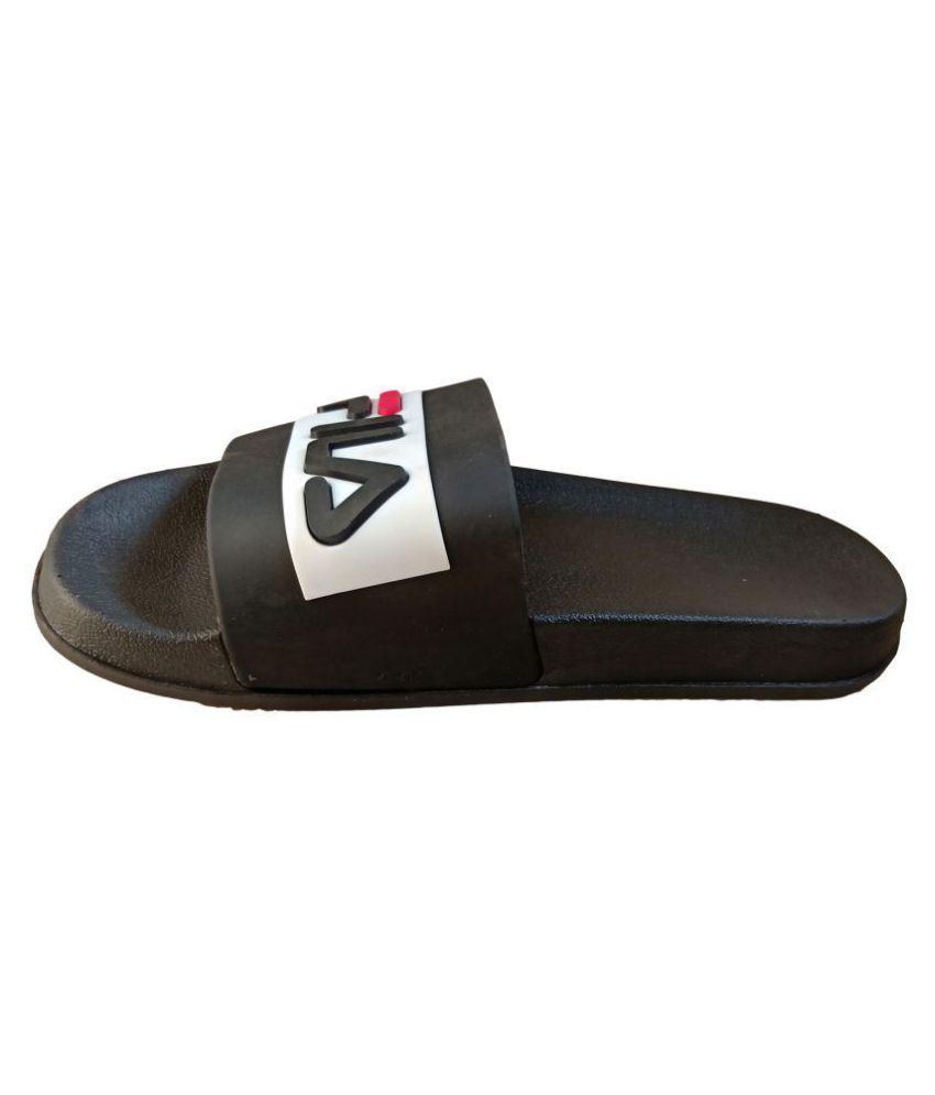 black fila slides