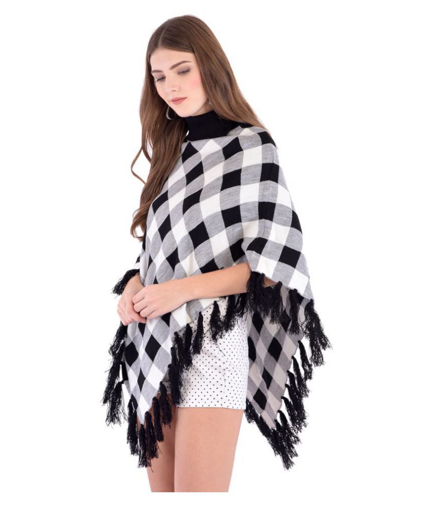 black ponchos and wraps