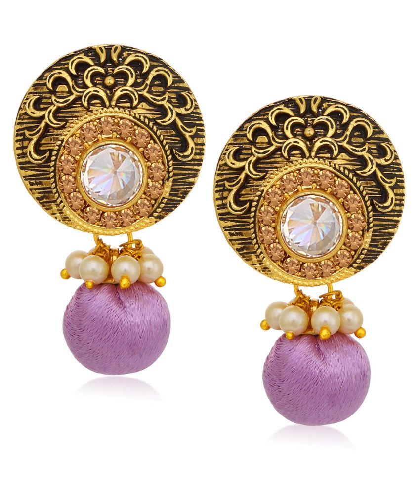     			Sukkhi Glitzy LCT Gold Plated Pearl Dangle Earring For Women